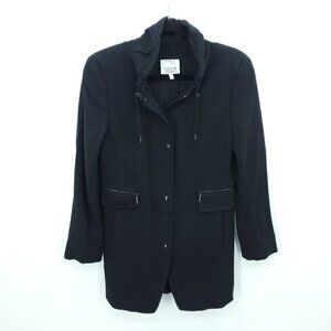 Akris Punto Lightweight Ponte Utility-Style Mid-Length Jacket 6 Black